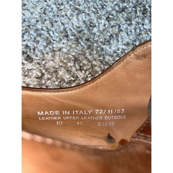 BOSTONIAN FLORENTINE BROWN LEATHER CAP TOE OXFORDS SHOES US MENS SIZE 10 - Picture 6 of 7